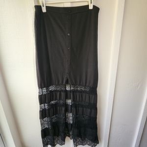 Element Black Maxi Skirt Lace Size Large